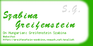 szabina greifenstein business card